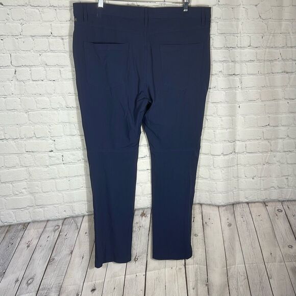 01.Algo Pants Mens 38 Blue Golf Chino Performance Stretch Nylon - Picture 7 of 11